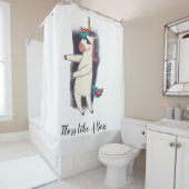 Unicorn Floss Dance Douchegordijn (In situ)