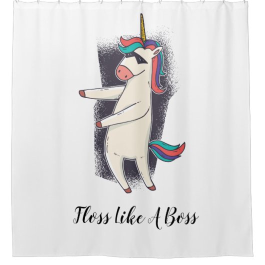Unicorn Floss Dance Douchegordijn (Voorkant)