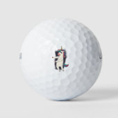 Unicorn Floss Dance Golfballen (Voorkant)