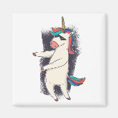 Unicorn Floss Dance Magneet (Voorkant)