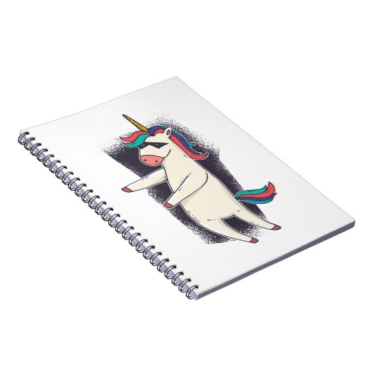 Unicorn Floss Dance Notitieboek (Rechterzijde)