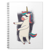 Unicorn Floss Dance Notitieboek (Voorkant)