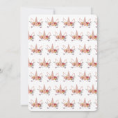 Unicorn Flower Crown Painting Birthday Invitation Kaart (Achterkant)