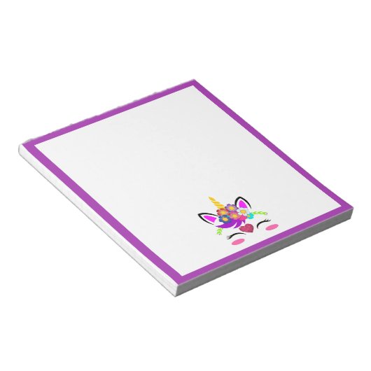 Unicorn Flower Notitieblok (Schuin)
