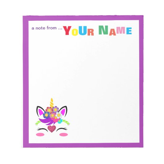 Unicorn Flower Notitieblok (Voorkant)