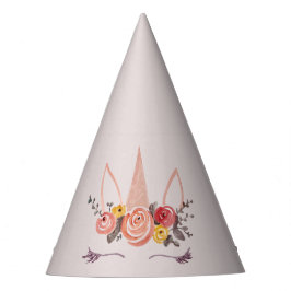 Unicorn Flower Wreath Party Pet Feesthoedjes