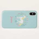 Unicorn & Flowers - Aangepast Case-Mate iPhone Case (Achterkant (horizontaal))