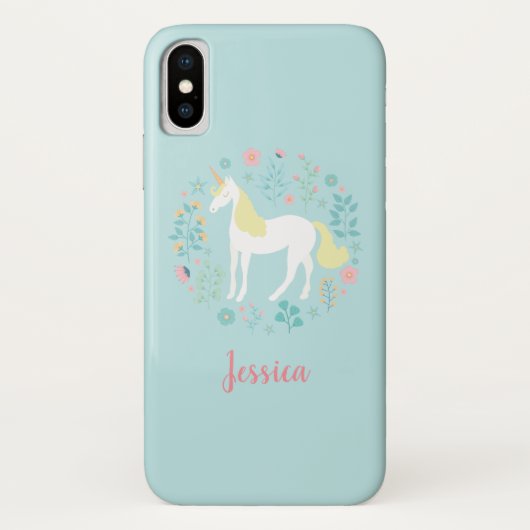 Unicorn & Flowers - Aangepast Case-Mate iPhone Case (Achterkant)