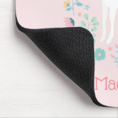Unicorn & Flowers Blush Pink op maat Muismat (Hoek)