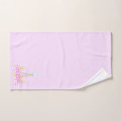 Unicorn, Flowers & Gold Confetti Bad Handdoek (Handdoek)
