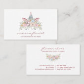 Unicorn Flowers Magic Visitekaartje (Voorkant / Achterkant)