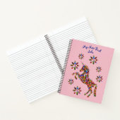 Unicorn Flowers Roze Notitieboek (Binnen)
