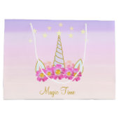 Unicorn Flowers & Stars Groot Cadeauzakje (Achterkant)