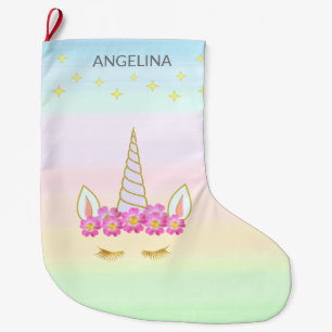 Unicorn Flowers & Stars Grote kerststop Grote Kerstsok