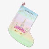 Unicorn Flowers & Stars Grote kerststop Grote Kerstsok (Voorkant (Hangend))