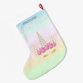 Unicorn Flowers & Stars Grote kerststop Grote Kerstsok (Achterkant (Hangend))