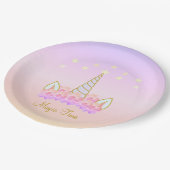 Unicorn Flowers & Stars Magic Papieren Bordje (Gekanteld)