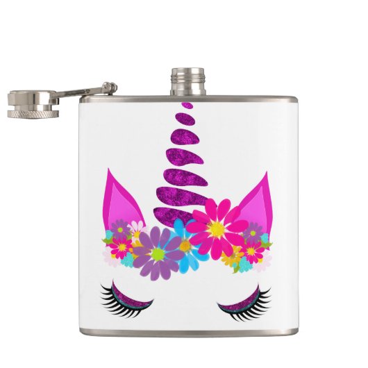 Unicorn Flowery Super Cute Girly Heupfles (Geopend)