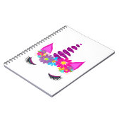 Unicorn Flowery Super Cute Girly Notitieboek (Linkerzijde)