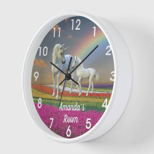 Unicorn Foal and Moeder Rainbow Gepersonaliseerd (Hoek)