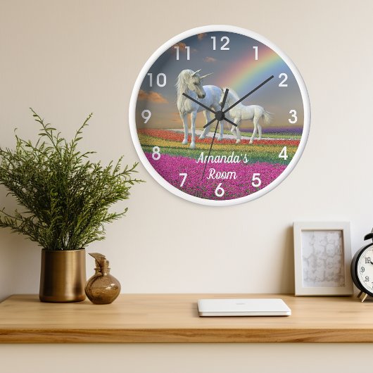 Unicorn Foal and Moeder Rainbow Gepersonaliseerd