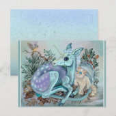 Unicorn Foal Cozy Cuddles Feestdagenkaart (Voorkant / Achterkant)