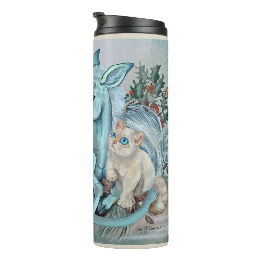 Unicorn Foal Cozy Cuddles Holiday Thermosbeker (Geroteerd rechts)