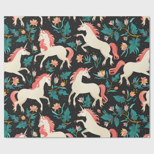 Unicorn Forest Cadeaupapier (Vlak)