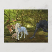 Unicorn Forest Defender Deer Werewolf Briefkaart (Voorkant)
