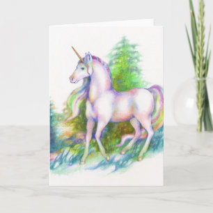 Unicorn Forest regenboogfantasiepaard Wenskaart Kaart