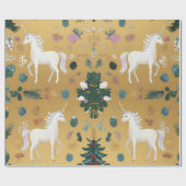 Unicorn Forest Wrapping Paper Cadeaupapier (Vlak)
