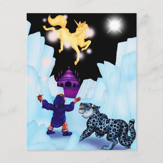 Unicorn Freedom Divine Boy Snow Leopard Fantasy An (Voorkant)