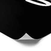 Unicorn Funny Baby Corn Pun Dark BG Poster (Hoek)