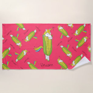 Unicorn Funny Corn Beach Towel Strandlaken