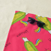 Unicorn Funny Corn Beach Towel Strandlaken (In situ)