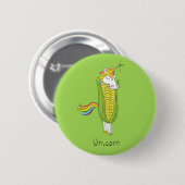Unicorn Funny Corn Button Pin (Voorkant /achterkant)