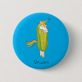 Unicorn Funny Corn Button Pin (Voorkant)