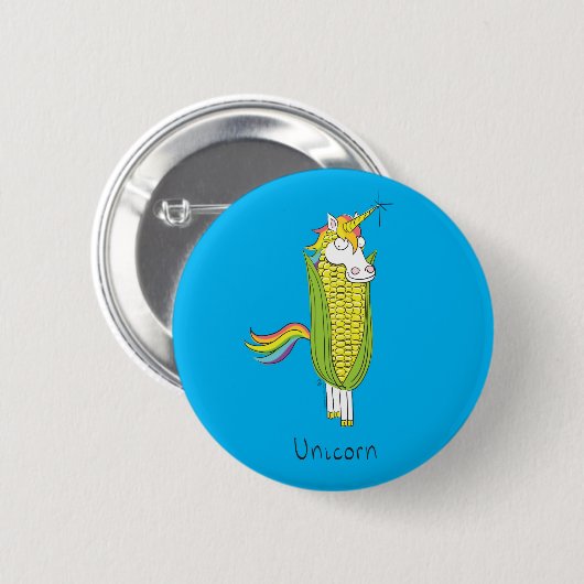 Unicorn Funny Corn Button Pin (Voorkant /achterkant)