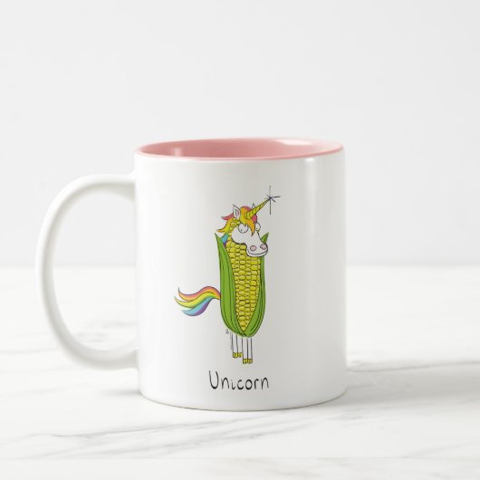 Unicorn Funny Corn Coffee Mok (Links)