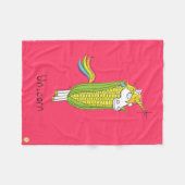 Unicorn Funny Corn Fleece Blanket Deken (Voorkant (Horizontaal))
