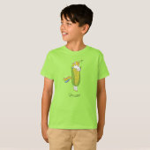 Unicorn Funny Corn Kind's Boy's T-shirt (Voorkant volledig)