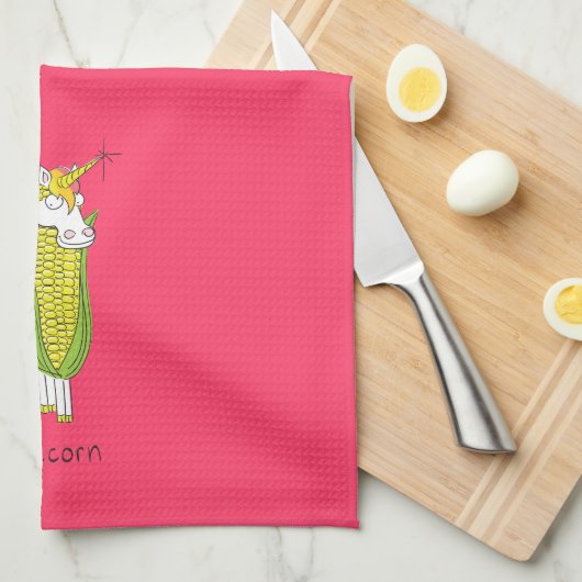Unicorn Funny Corn Kitchen Theedoek (Quarter Fold)