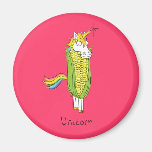 Unicorn Funny Corn Magnet (Voorkant)