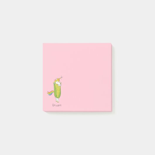 Unicorn Funny Corn Post-it Notes (Voorkant)