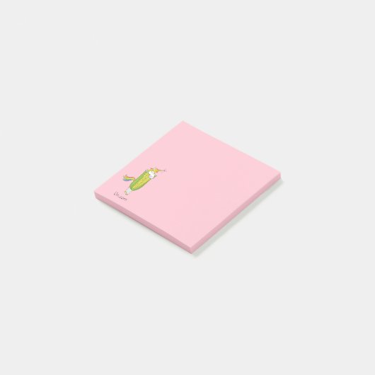 Unicorn Funny Corn Post-it Notes (Schuin)