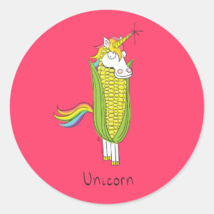 Unicorn Funny Corn Stickers