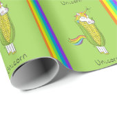 Unicorn Funny Cute Kinder Cadeaupapier (Rol Hoek)