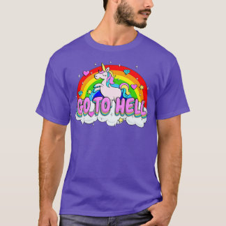 Unicorn Ga naar Hell Unicorn T-shirt