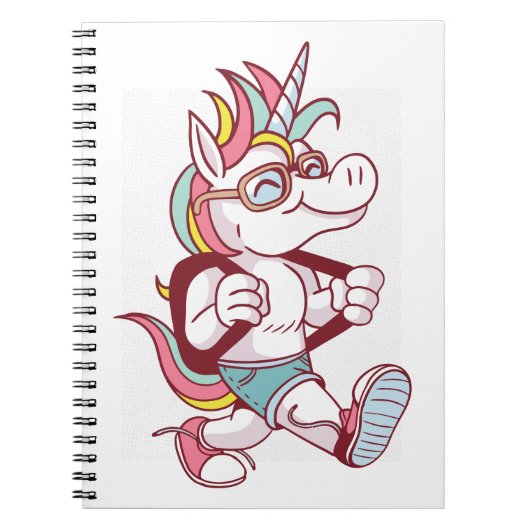 Unicorn gaat naar school notitieboek (Voorkant)