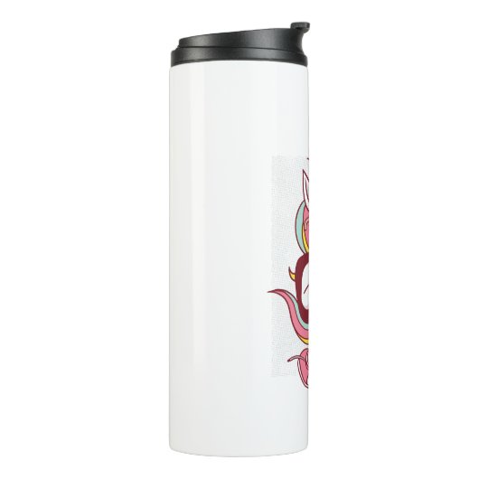 Unicorn gaat naar school thermosbeker (Gedraaid links)